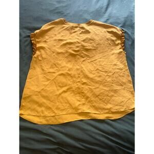 Tahari Sleeveless Women's Mustard Yellow Blouse Size XL